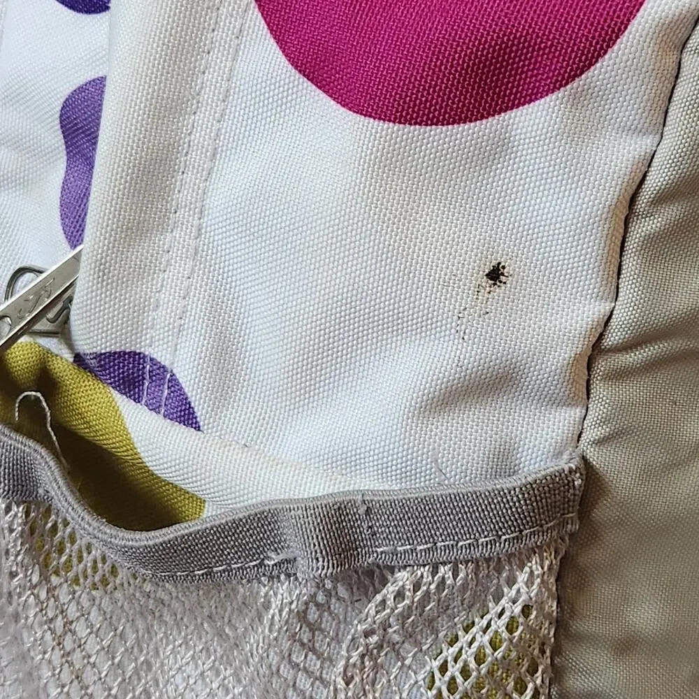 Y2K Jansport White Polka Dot Backpack Pink Purple Gold School Book Bag Large
